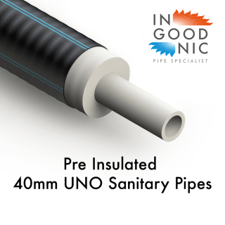 40mm UNO Sanitary Pre Insulated Water pipe