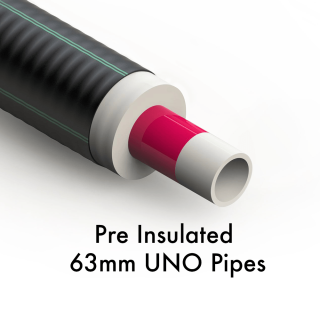 63 /126mm    Pre Insulated Heating Pipe
