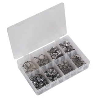 O-Clip Single Ear Assortment 160pc Stainless Steel