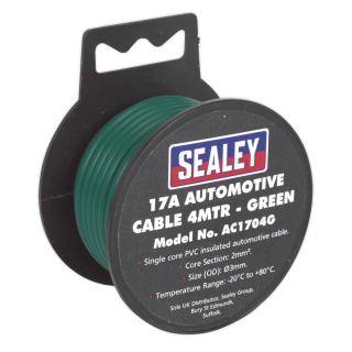 Automotive Cable Thick Wall 17A 4m Green