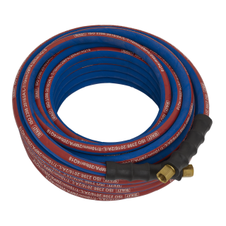 Air Hose 15m x Ø10mm with 1/4"BSP Unions Extra-Heavy-Duty