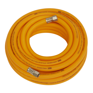 Air Hose 10m x Ø10mm Hybrid High-Visibility with 1/4"BSP Unions