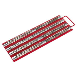 Socket Rail Tray Red 1/4", 3/8" & 1/2"Sq Drive