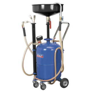 Mobile Oil Drainer with Probes 35L Air Discharge