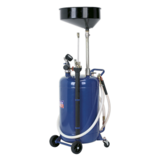 Mobile Oil Drainer with Probes 90L Air Discharge