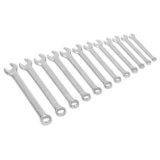 Combination Spanner Set 12pc Cold Stamped Metric