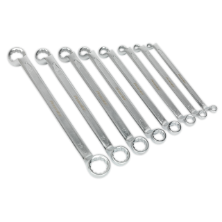 Offset Double End Ring Spanner Set 8pc Metric