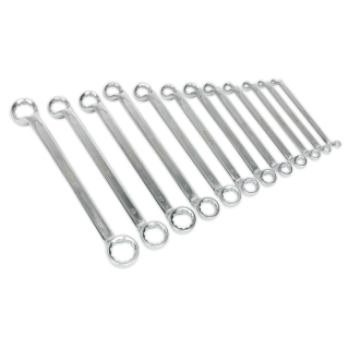 Offset Double End Ring Spanner Set 12pc Metric