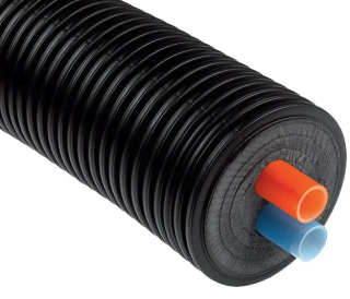 50 + 50mm - 160mm - non bonded pre insulated double heating pipe