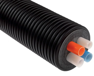 Quad Pre-insulated heating and sanitary pipe