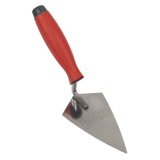 Stainless Steel Sharp Pointing Trowel - Rubber Handle - 140mm