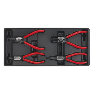 Tool Tray with Circlip Pliers Set 4pc