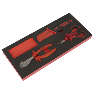 Insulated Cutting Set 3pc with Tool Tray - VDE Approved