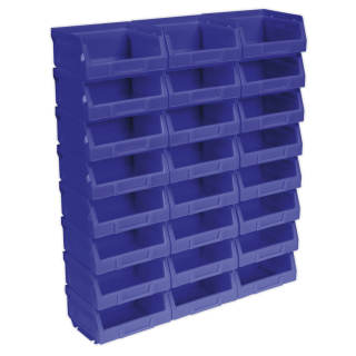Plastic Storage Bin 105 x 85 x 55mm - Blue Pack of 24