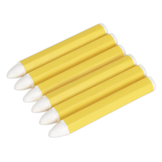 Tyre Marking Crayon - White Pack of 6