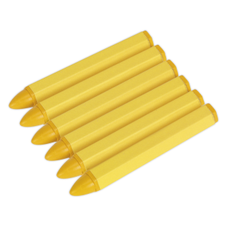 Tyre Marking Crayon - Yellow Pack of 6