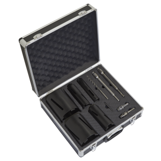 Diamond 5 Core Kit (Ø38, 52 ,65, 117, 127mm Cores with Adaptors)