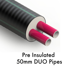 50 + 50 /162mm    Pre Insulated Heating Pipe