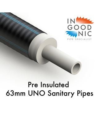 63mm UNO Sanitary Pre Insulated Water pipe