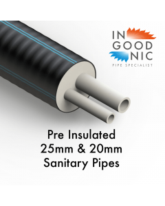 25 + 20mm DUO Sanitary Pre Insulated Water pipe